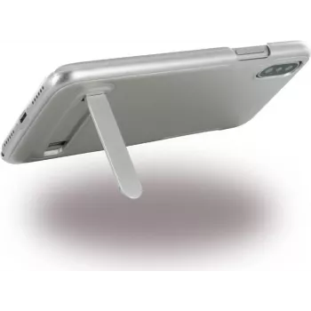 Pouzdro s stojánkem Brushed pro Apple iPhone X / XS – stříbrné CYOO