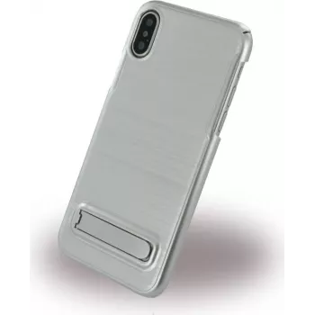 Pouzdro s stojánkem Brushed pro Apple iPhone X / XS – stříbrné CYOO