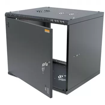 19 inch nástěnná skříň TAUNUS IT-BUDGET 9U, hloubka 450 mm, ocelové dveře, uzamykatelná, černá 90ITB19945MS