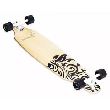 Longboard skateboard MUUWMI AU 559, 8vrstvá javorová deska, ložiska ABEC 7, kolečka 70 mm, dřevo