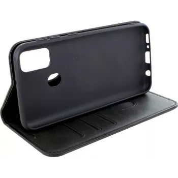 Prémiový pouzdrový kryt CYOO BookCase pro Apple iPhone 13, černá umělá kůže CY122555