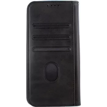 Prémiový pouzdrový kryt CYOO BookCase pro Apple iPhone 13, černá umělá kůže CY122555