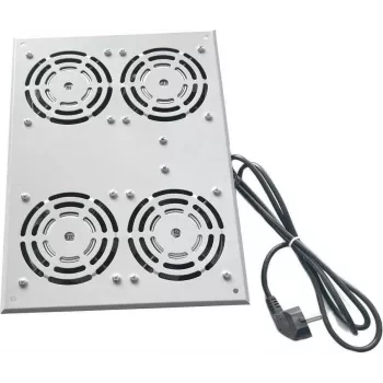 Ventilátorová jednotka IT-BUDGET pro stojanové skříně SRK - 4 aktivní ventilátory - 640 m³/h - termostat - vypínač - světle šedá (90ITB19SRKFAN4G)