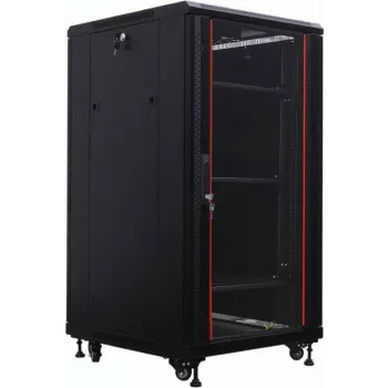 Síťový rozvaděč 19 inch IT-BUDGET SRK - 22U - 600x800 mm - skleněné/plné dveře - flatpack - černý (90ITB19SRK2268GSN)