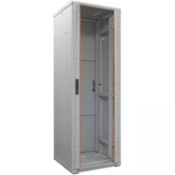 Síťový rozvaděč 19 inch IT-BUDGET SRK, 38U, 600x600 mm, skleněné přední dveře, plné zadní dveře, flatpack, světle šedý 90ITB19SRK3866GGN