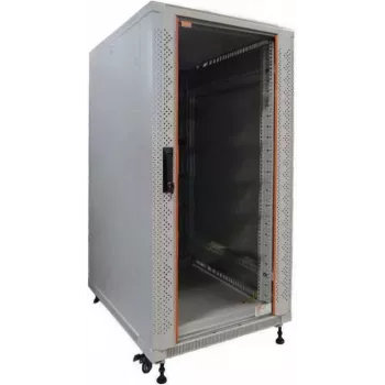 Síťový rozvaděč 19 inch IT-BUDGET SRK - 22U - 600x800 mm - skleněné/plné dveře - flatpack - světle šedý 90ITB19SRK2268GGN