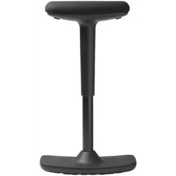 TRENDOFFICE BY DAUPHIN to-swift Swivel Stool Black (Fabric Seat, Polished Aluminum Base, 420-550 mm Height Adjustment) 9299KGSFWKGSS73GSR10UGS165033
