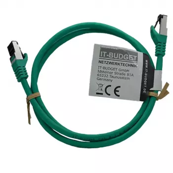Patch kabel IT-BUDGET Cat.8.1 S/FTP z plné mědi, 1 m, zelený, 40 Gbps, LSZH, PoE+ 90ITBFLEX81PK1GR