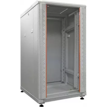 Rozvaděč IT-BUDGET 19 inch SRK - 18U - 600x1000 mm - sklo/plné dveře - flatpack - světle šedý 90ITB19SRK18610GGN