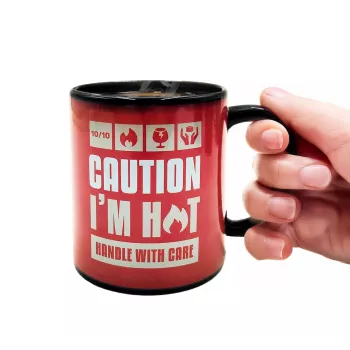 Hrnek Mad Monkey Caution I am Hot měnící barvu 2000152