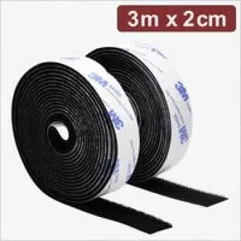 Samolepicí suchý zip Quadrios 24CA320, 3 m x 2 cm, černý