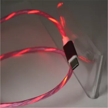 CYOO Flow Light USB-C kabel 1 m růžový s luminiscenčním LED Flow efektem CY120984
