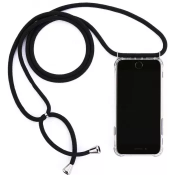 CYOO Necklace Case+ pouzdro s řetízkem pro Samsung Galaxy S10e – černý silikon s lanyardem (CY121018)