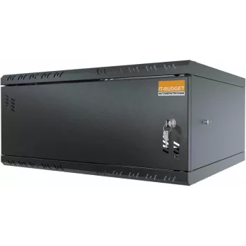 IT-BUDGET TAUNUS 19 inch nástěnná skříň 4U, hloubka 450 mm, uzamykatelné ocelové dveře, černá 90ITB19445MS