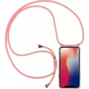Pouzdro s řetízkem na krk CYOO Necklace Case+ pro Samsung Galaxy S10+, růžové silikonové CY121047