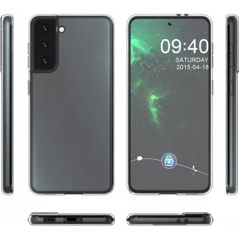 Pouzdro CYOO Ultra Slim Silicone pro Samsung Galaxy S21 (SM-G991F), průhledné CY122243
