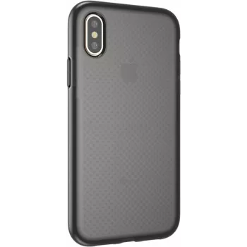 Silikonové pouzdro CYOO Dot Back pro Apple iPhone XS Max – transparentní/černé