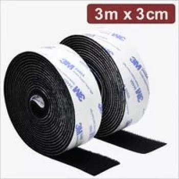 Samolepicí suchý zip Quadrios 24CA321 3 m x 3 cm černý