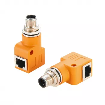 Průmyslový Ethernet adaptér EXSYS EX-49502 M12 A-kódovaný 8pinový samec na RJ45 zásuvku 90°