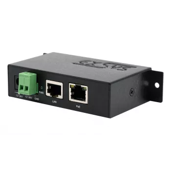 PoE+ Gigabit injektor EXSYS EX-6007POE-WO, kovové pouzdro, vstup 12-24V DC, bez napájecího zdroje