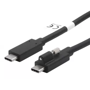 EXSYS USB 3.2 Gen 2x1 USB-C kabel 1 m černý s individuálním zajištěním šroubem (EX-K1595V-1.0)