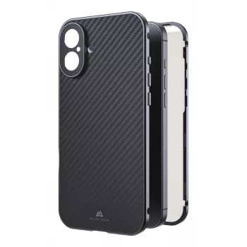 Black Rock Cover 360° Glass pouzdro pro Apple iPhone 16 Plus, pravá karbonová (00228105)