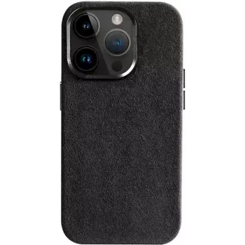 Pouzdro CYOO Alcantara pro Apple iPhone 15 Plus, černé CY123273