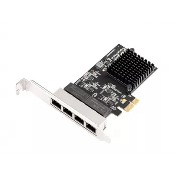 Síťová karta EXSYS EX-6083 PCIe x4 Gigabit Ethernet 4portová Low Profile