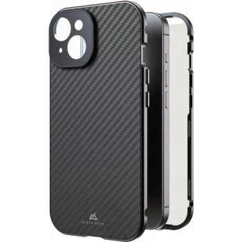 Pouzdro Black Rock Cover 360° Glass pro Apple iPhone 16, pravý karbon (00228085)