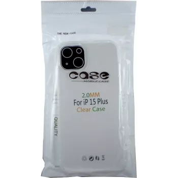 Silikonové pouzdro CYOO pro Apple iPhone 15 Plus průhledné (CY123233)