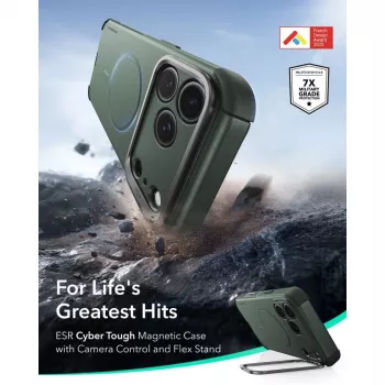 ESR Cyber Tough Kickstand MagSafe Case for iPhone 17 Pro Max / 18 Pro Max Green