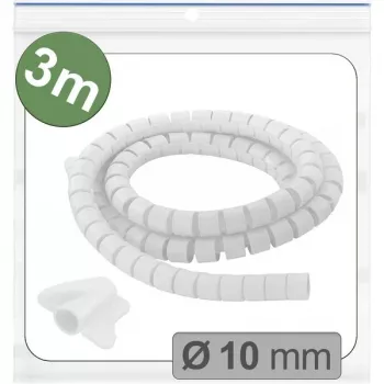 Roztažitelná opletená kabelová bužírka Quadrios 25CA743, PET, bílá, 3 m, max. svazek 10 mm