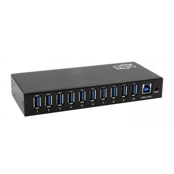 Hub EXSYS EX-11290HMS USB 3.2 Gen 1 10portový s napájecím zdrojem 12V/5A