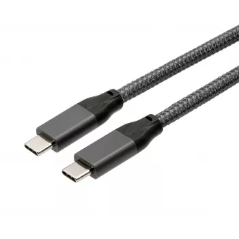 Kabel USB 3.2 Gen 2x2 USB-C EXSYS 20 Gbit/s 5 A 100 W šedý tkaný 3,0 m EX-K1596-3.0