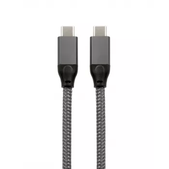 Kabel USB 3.2 Gen 2x2 USB-C EXSYS 20 Gbit/s 5 A 100 W šedý tkaný 3,0 m EX-K1596-3.0