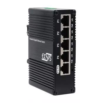 Přepínač EXSYS Mini 5portový Ethernet PoE Pass-Through – 5x10/100/1000Tx (EX-62020POE-P)
