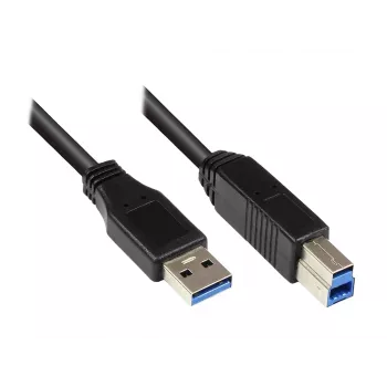 Kabel USB 3.0 EXSYS Type-A samec na Type-B samec 1,0 m černý EX-K1503