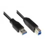 Kabel USB 3.0 EXSYS Type-A samec na Type-B samec 1,0 m černý EX-K1503