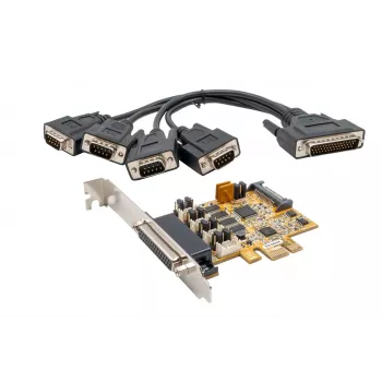 Sériová karta PCIe 4portová RS-232 EXSYS EX-44354 s Low Profile bracketem, čipset FTDI