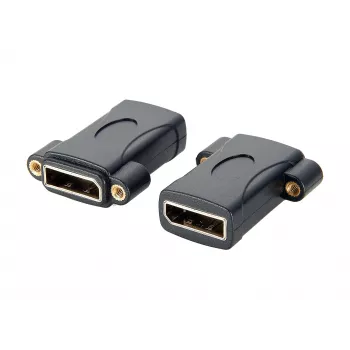 Panelový adaptér DisplayPort samice na samici EXSYS EX-49304, šroubovatelný, 8K 60Hz