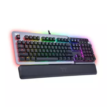 Mechanická herní klávesnice Thermaltake Argent K5 – Cherry MX Speed Silver, RGB, německé rozložení