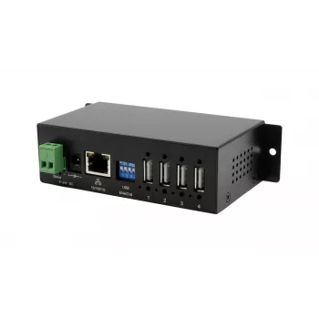 Server EXSYS EX-6003HMVS-POE-ON 4portový USB 2.0 přes Gigabit Ethernet s PoE, ochrana ESD 15KV
