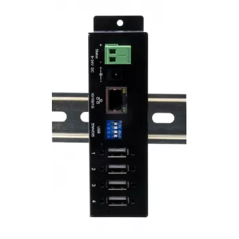 Server EXSYS EX-6003HMVS-POE-ON 4portový USB 2.0 přes Gigabit Ethernet s PoE, ochrana ESD 15KV