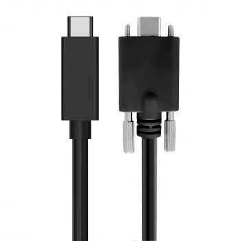 Kabel USB-C na USB-C 3.2 Gen 2x1 EXSYS s jisticími šroubky, 2 m, černý EX-K1591V-2.0