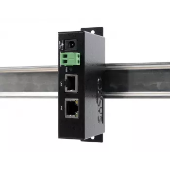 90W Gigabit PoE++ injektor EXSYS EX-6009POE, vstup 48-57V DC svorkovnice, IEEE 802.3bt Type 4, montáž na DIN lištu/stěnu