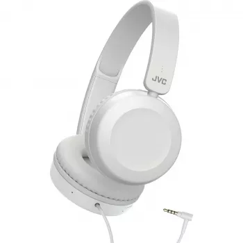 Drátová sluchátka do uší s mikrofonem JVC, bílá
