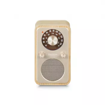 Sangean WR-9 Portable FM/AM Radio with Bluetooth, White Ash Real Wood Cabinet