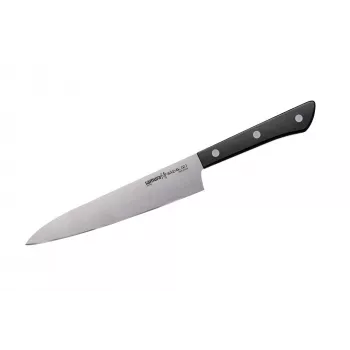 SAMURA Harakiri 3-piece kitchen knife set, black handle
