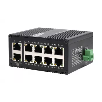 Mini průmyslový 10portový Gigabit PoE+ switch EXSYS EX-62036MPOE, web-managed
