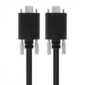Kabel USB 3.2 Gen 2x1 Type-C EXSYS s rýhovanými šroubky, 3,0 m, černý EX-K1592V-3.0